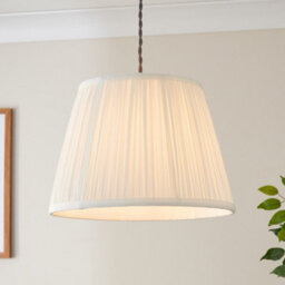 Harbour Studio Serena Ivory Cotton Effect Pleated Conical Lamp Shade (D)30Cm - thumbnail 1