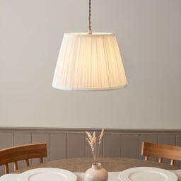 Harbour Studio Serena Ivory Cotton Effect Pleated Conical Lamp Shade (D)30Cm - thumbnail 6