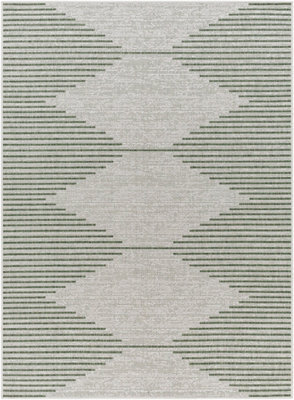 Livabliss Eagean-Global Green Ivory Off-White In- & Outdoor Rug 130 X 180 Cm Easy Care, Non Shedding - image 1