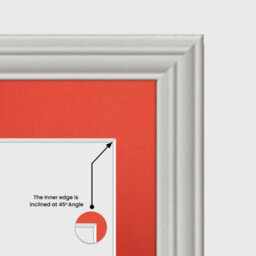 AK Frames 20X14 Light Grey Classic Multi Photo Frame With Poppy Red Mount - Holds 2 Apertures (2X) A4 Photos - thumbnail 7