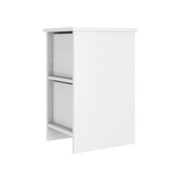 White 2 Drawers Nightstand Modern Narrow Accent Table - thumbnail 3