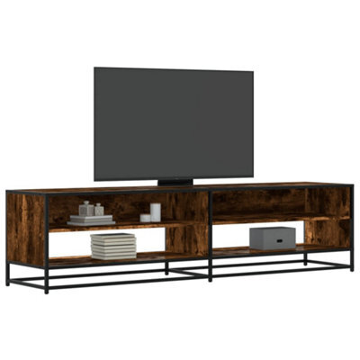 Berkfield Tv Cabinet Smoked Oak 180.5X40X46 Cm Engineered Wood - image 1