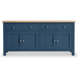 Farro Navy Blue Extra Large Sideboard Cabinet Fully Assembled - By Roseland Furniture - thumbnail 3