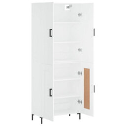 Berkfield Highboard White 69.5X34X180 Cm Engineered Wood - thumbnail 4