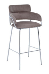 Orsina Tamzin Mink Velvet Bar Chair