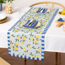 furn. Furn Lemons Indoor/outdoor Table Runner, Blue, 220 X 35Cm - thumbnail 2