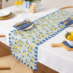 furn. Furn Lemons Indoor/outdoor Table Runner, Blue, 220 X 35Cm - thumbnail 1