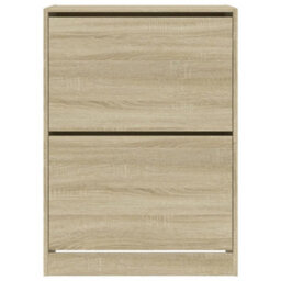 Walplus Shoe Cabinet With 2 Flip-Drawers Sonoma Oak 80X42X108 Cm - thumbnail 6