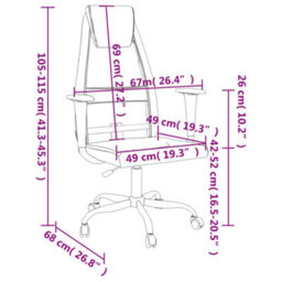 Berkfield Office Chair Black Mesh Fabric And Faux Leather - thumbnail 9