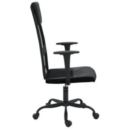Berkfield Office Chair Black Mesh Fabric And Faux Leather - thumbnail 4