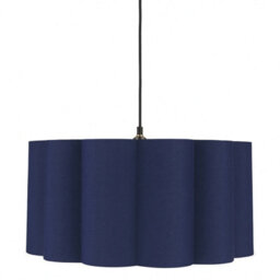 CGC Lighting Cgc Maria Scalloped Navy Drum Lampshade Large 48Cm - thumbnail 5