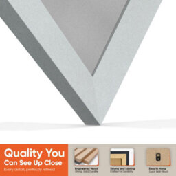 "16X16"" Silver Sleek Vinyl Record Frame With Silver Mount For 12 Inch Lp Disc - Ak Frames" - thumbnail 3