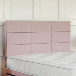 Divan Base Direct Plush Pink Platform Top Divan Bed Base 4Ft6 Double With 4 Drawers + Ravenna Strutted Headboard - thumbnail 3