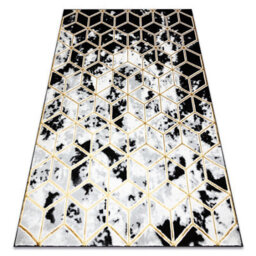 RugsX Carpet Allure 1966 Cube 3D - Structural, Stylish, Glamour Black Gold 280X370 Cm - thumbnail 4