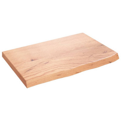 Berkfield Wall Shelf Light Brown 60X40X4 Cm Treated Solid Wood Oak - image 1