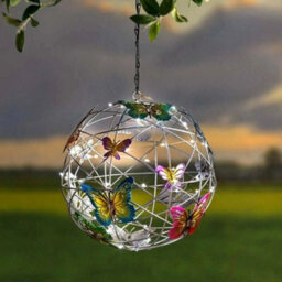 Solar Hanging Butterfly Light For Garden Decoration - thumbnail 1