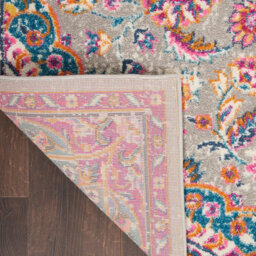 Grey Multi Floral Traditional Persian Luxurious Easy To Clean Rug For Living Room Bedroom And Dining Room-114Cm X 175Cm - thumbnail 4