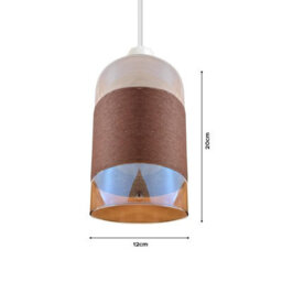 2Pcs Modern Copper Glass Pendant Light Shade 12Cm X 20Cm With Shade Reducer Plate Lampshades - thumbnail 5