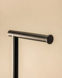 Cosmic Toilet Roll Holder With  Toilet Brush, Freestanding, Matt Black, Essentials Collection - thumbnail 3