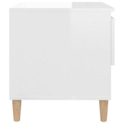 Berkfield Bedside Tables 2 Pcs High Gloss White 50X46X50 Engineered Wood - thumbnail 6