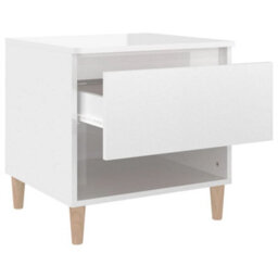 Berkfield Bedside Tables 2 Pcs High Gloss White 50X46X50 Engineered Wood - thumbnail 7