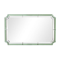 Melody Maison Rectangle Green Glass Art Deco Wall Mirror 60Cm X 100Cm - thumbnail 9