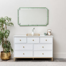 Melody Maison Rectangle Green Glass Art Deco Wall Mirror 60Cm X 100Cm - thumbnail 4
