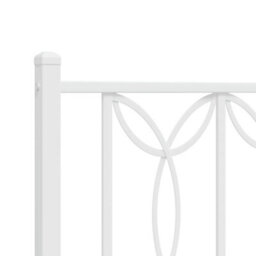 Berkfield Metal Bed Frame Without Mattress With Headboard White 75X190Cm - thumbnail 7