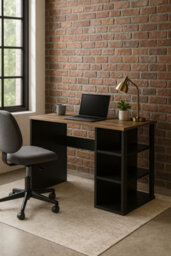 Decorotika Polina Computer Desk Black Walnut - thumbnail 3