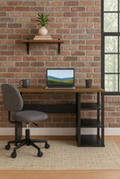 Decorotika Polina Computer Desk Black Walnut - thumbnail 2