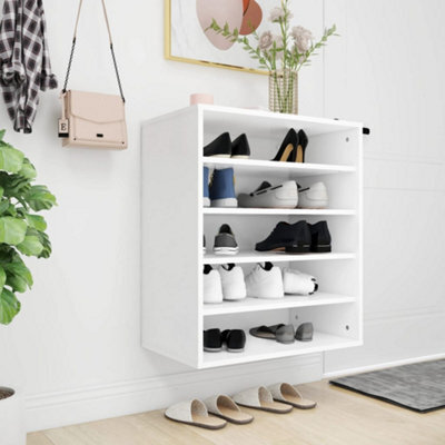 Berkfield Shoe Cabinet White 60X35X70 Cm Engineered Wood - image 1