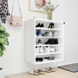 Berkfield Shoe Cabinet White 60X35X70 Cm Engineered Wood - thumbnail 1