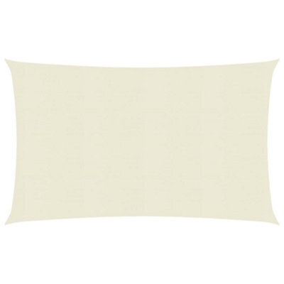 Berkfield Sunshade Sail 160 G/m2 Cream 5X7 M Hdpe - image 1