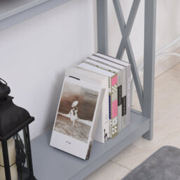 Wyld Haus Reluba Grey X-Frame Console Table L100 X D30 X H80.5Cm With Bottom Shelf For Hallway And Entryway - thumbnail 7