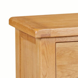 Zelah Oak 5 Drawer Tallboy Chest Fully Assembled - By Roseland Furniture - thumbnail 3