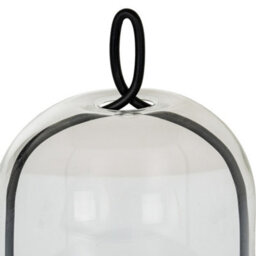 Hill Interiors Nysa Medium Candle Holder With Glass Cloche - L15 X W15 X H25 Cm - Black - thumbnail 3