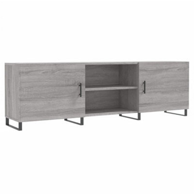 Berkfield Sturdy Tv Cabinet Grey Sonoma 150X30X50 Cm Engineered Wood