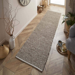 Melrose Hand Woven Taupe Sahara Wool Indoor Area Runner Rug 060/230Cm - thumbnail 1