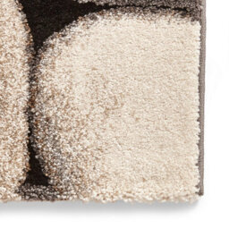 Cream/grey Funky Abstract Modern Easy To Clean Rug For Dining Room-160Cm X 220Cm - thumbnail 3