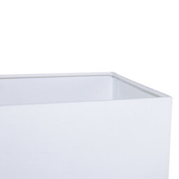 Beliani Silver Metal Table Lamp With White Rectangular Shade, 62Cm - thumbnail 4