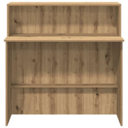 Berkfield Durable Reception Desk Artisan Oak 100X50X103.5 Cm Engineered Wood - thumbnail 5