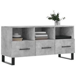Walplus Tv Cabinet Concrete Grey 102X36X50 Cm Engineered Wood - thumbnail 3