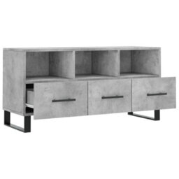 Walplus Tv Cabinet Concrete Grey 102X36X50 Cm Engineered Wood - thumbnail 6