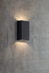 Nordlux Rold Outdoor Metal Wall Light Weatherproof Black,mains Led