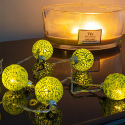 Bravich Glass Baubles Garland String Lights 8 Leds Green 4Cm - thumbnail 5