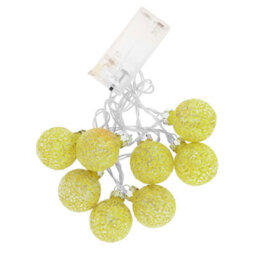 Bravich Glass Baubles Garland String Lights 8 Leds Green 4Cm - thumbnail 3
