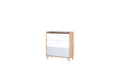 Arte Mood-05 Chest Of Drawers - Stylish, Contemporary Storage Unit With Three Drawers (H)970mm (W)900mm (D)400mm - image 1