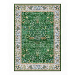 Decoranddecor Area Rugs, Living Room Rugs, Washable Rugs, 160X230Cm, Non-Slip, Pet Friendly, Low Pile, Persian Rug - Elara - thumbnail 2