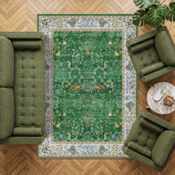 Decoranddecor Area Rugs, Living Room Rugs, Washable Rugs, 160X230Cm, Non-Slip, Pet Friendly, Low Pile, Persian Rug - Elara - thumbnail 3