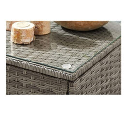 Evre Grey Malibu Rattan 3 Seater Outdoor Patio Garden Furniture Set With Cover Corner Sofa Coffee Table - Inc Weekend Delivery - thumbnail 6
